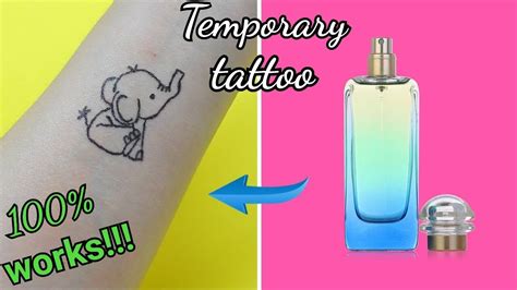 fake tattoo hack with perfume|make a temporary tattoo using perfume.